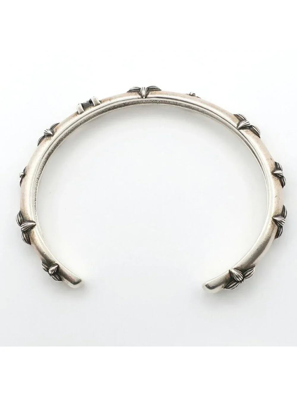 Louis Vuitton Ten Bangle Calfskin LV Whisper Silver M Accessory Bracelet